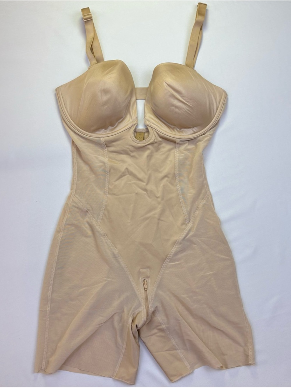 Shapellx Bodysuit Shapewear Tummy Control Built In Bra Nude M+